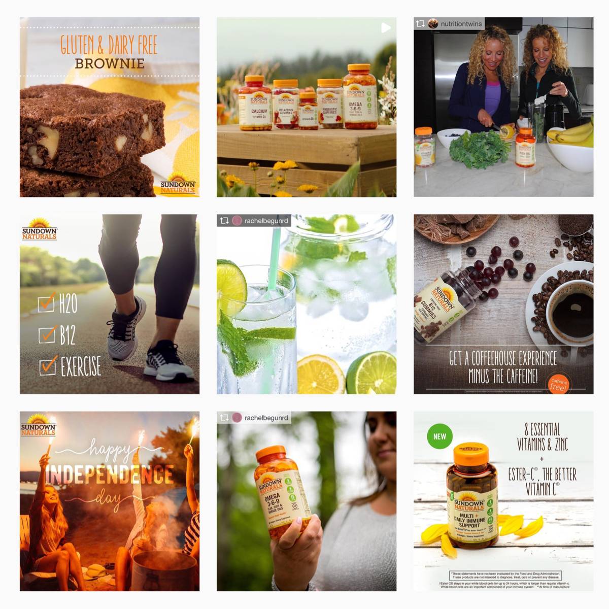 Sundowns Nutritions Instagram grid before BSTRO